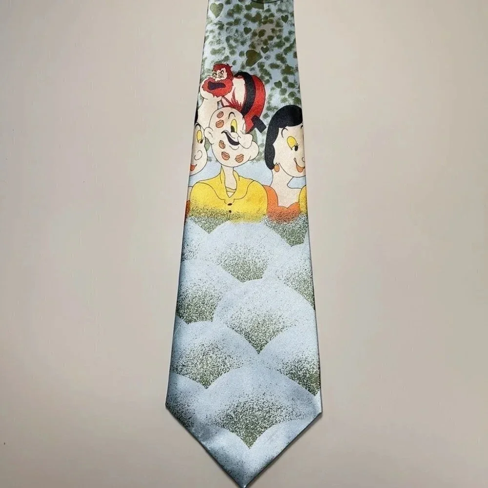 🌟✨2 for $30✨🌟 Vintage Albeari Popeye And The Ladies Neck Tie